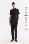 Men's Black Elastic Waist Bi-Stretch Quick Dry Technical Fabric Relaxed Fit Jogger Pants A61Y3255