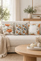 Autumn Patterned Velvet 3-Piece Throw Pillow Cover Set 43X43 cm - Decorative Pillowcases - 2