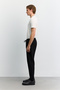 Men's Black Elastic Waist Lace-Up Interlock Jogger with Side Zipper Pockets B003404 - 4