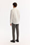 Men's White Classic Collar Viscose Blended Soft Touch Textured Regular Fit Shirt A52Y2080 - 4