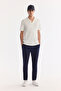 Men's Ecru Apaj Collar Easy Ü Tulle Enen Elastane Regular Fit T-Shirt A61Y1156 - 5