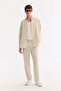 Men's Ecru Bottom-Bottom Collar Breathable Modal Blended Soft Touch Oversize Fit Shirt A61Y2168 - 7
