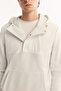 Men's Ecru Hooded Soft Touch Fleece Regular Fit Sweatshirt A52Y1268 - 7