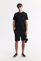 Men's Black Crew Neck Printed Bi-Stretch Interlock T-Shirt A51Y1161 - 7