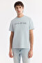 Men's Gray Crew Neck Reflective Bi-Stretch Interlock Regular Fit T-Shirt A51Y1037 - 6