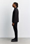 Men's Black Non-Curling Polo Collar Easy-Iron Basic Sweatshirt B001080 - 3