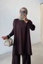 Mira Mercerized Hijab Set - Brown - 5