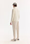 Men's Ecru Turtleneck Soft Touch Textured Knitwear Regular Fit Sweater A52Y5040 - 4