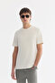 Men's Ecru Bicycle Printed Viscose Blended Bi-Stretch Interlock Regular Fit T-Shirt A61Y1052