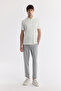 Men's White Polo Neck Jacquard Elastane Regular Fit T-Shirt A51Y1059 - 6