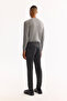 Men's Anthracite Slim Fit Chino Trousers with Elastic Sides, Viscose Blend A52Y3053 - 4