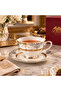 Shiny gold and silver tea cup and saucer set - 3