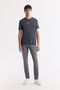 Men's Anthracite Ultrasoft Crew Neck Cotton Plain Modal T-Shirt B001171 - 5