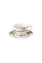 Shiny gold and silver tea cup and saucer set - 6