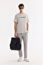 Men's Gray Crew Neck Printed Bi-Stretch Interlock Regular Fit T-Shirt A61Y1061 - 6