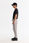 Men's Stone Waist Elastic Lace-Up 3 Thread Raster Regular Fit Sweatpants B003403 - 2