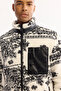 Men's White Mock Neck Windproof -4 Degree Resistant Plush Comfort Fit Coat A52Y6183 - 2