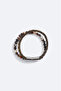Men's Anthracite 100% Leather and Agate Stone Bracelet A51Y9604 - 3