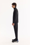 Men's Black Stand Collar Zippered Bi-Stretch Technical Fabric Regular Fit Sweatshirt A52Y1335 - 3