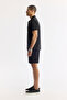 Men's Black Polo Neck Jacquard Elastane Regular Fit T-Shirt A51Y1121 - 3