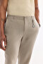 Men's Gray Elastic Waist 100% Linen Relaxed Fit Trousers B003032 - 5