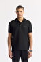Men's Black Elastic Waist Bi-Stretch Technical Fabric Relaxed Fit Shorts A51Y3712 - 7