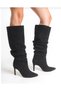 Women's Thin Heel Pointed Toe High Bellows Boots - 2