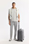 Men's Gray Crew Neck Printed Bi-Stretch Interlock Regular Fit T-Shirt A51Y1132 - 7