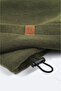 Men's Khaki Fleece Basic Neck Collar Beanie and Gloves Set B 009250 - 5