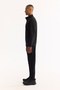 Men's Black Stand Collar Zippered Cotton Bi-Stretch Regular Fit Sweatshirt A52Y1282 - 3