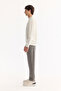 Men's Ecru Crew Neck Cotton Bi-Stretch Printed Regular Fit Sweatshirt A52Y1210 - 3