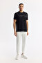 Men's Black Crew Neck Printed Bi-Stretch Interlock Regular Fit T-Shirt A51Y1131 - 6