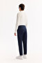 Men's Navy Blue Elastic Bi-Stretch Lightweight Slim Fit Trousers A52Y3213 - 3