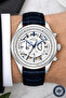 Leather Cord Automatic Mechanism Men's Wristwatch with Bracelet Gift Navy Blue Sdslz001 - 5