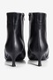 Mbhrnd801-S Women's Thin Heeled Pointed Toe Black Short Boots & Bootie - 5