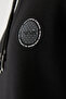 Men's Black Hooded 3 Thread Raised Chest Printed Sweatshirt A32Y1227 - 5
