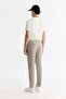 Men's Mink Soft Buttoned Double Leg Slim Fit Trousers with Elastic Sides A42Y3007 - 3