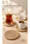 Natural Jute Coasters Set of 6 10X10 cm Handmade Wicker Tea Coffee Coasters - 5