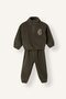 Embroidered Fleece Stand Collar Sweatshirt Top Elastic Cuffed Sweatpants 2-Piece Set Baby Boy F7603A525Wn