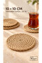 Natural Jute Coasters Set of 6 10X10 cm Handmade Wicker Tea Coffee Coasters - 2