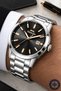Steel Band with Calendar, Steel Case Men's Wristwatch Bracelet Gift Silver-Smoke Sdslz002 - 2