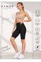 Women's Glossy Black Biker Leggings High Waist Stretchy Sports Shorts Leggings