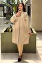 High Collar Button Detailed Front Zipper Cap - 2