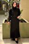 Wide Ribbed Bat Sleeve Mercerized Sweater - 3