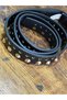 110 cm Studded Faux Leather Women's Belt - 2