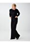 Black Straight Cut Knitted Trousers - 4