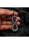 Stainless Steel Gothic Snake Infinity Necklace - 4
