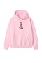 Women's Oversize Hoodie City Walk Printed Pink – Hooded, Kangaroo Pocket, 3 Thread Fleece - 5
