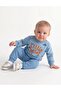 Baby Boy Seasonal 2-Piece Set Airplane Patterned Long Sleeve Cotton Comfortable Daily Set-Blue - 3