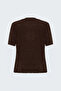 Bearded Short Sleeve Knitwear - Brown - 5